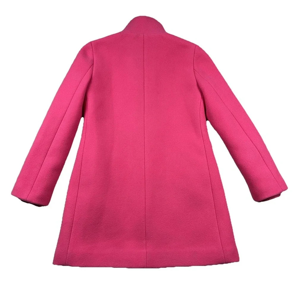 J. Crew Coat Womens 0P Petite Nello Gori Italian Stadium Cloth Wool Blend Pink - Picture 2 of 11